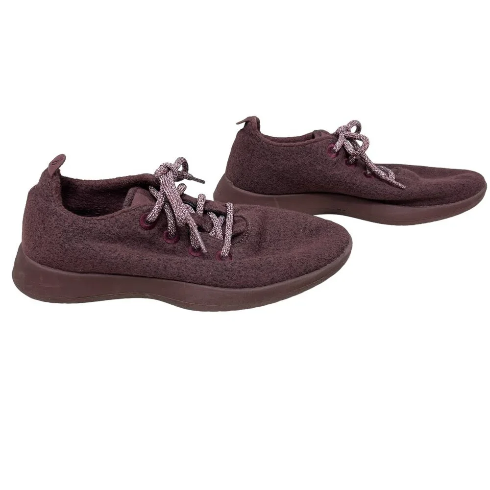 Allbirds Merino Wool Runners Hazy Burgundy Lace Up women's sneakers size 8 - Picture 1 of 9
